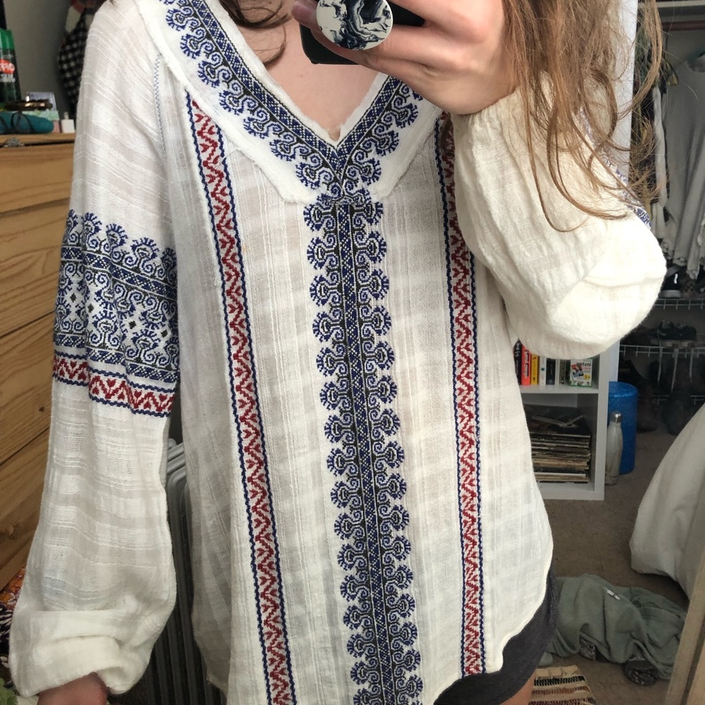 Free People V-Neck Top